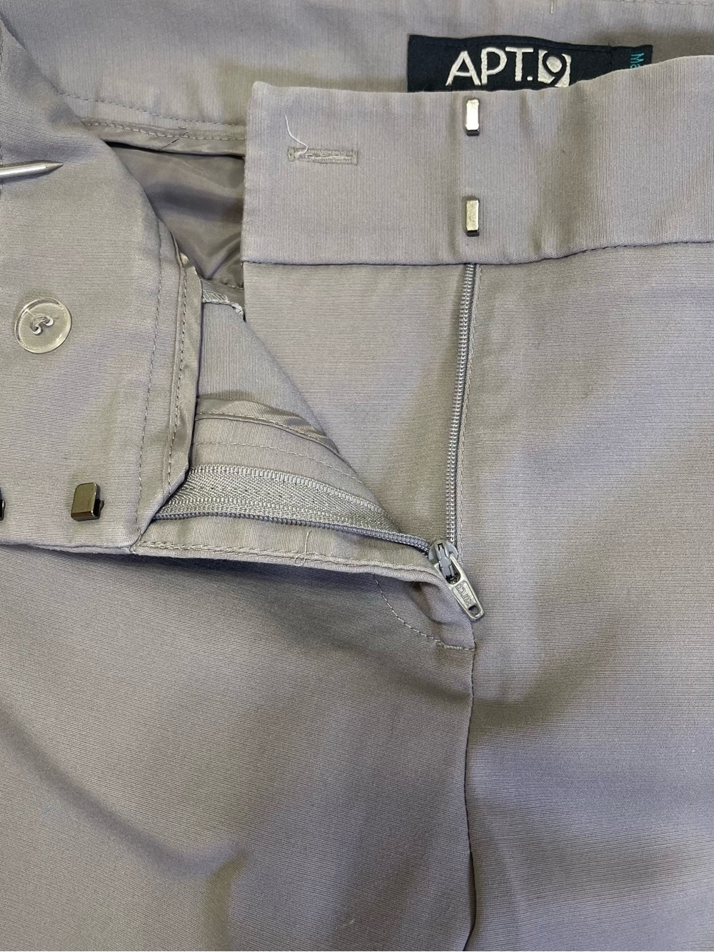 Apt. 9 Maxwell Grey Capris Women's Size 14 Stretch Cropped Dress Pants Trouser - Picture 6 of 8